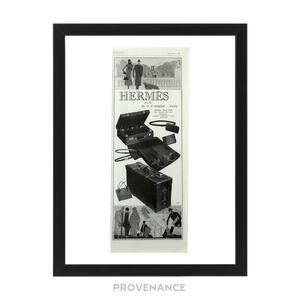 🔴 Hermes Antique Vintage Newsprint Ad - HERMÈS SELLIER V